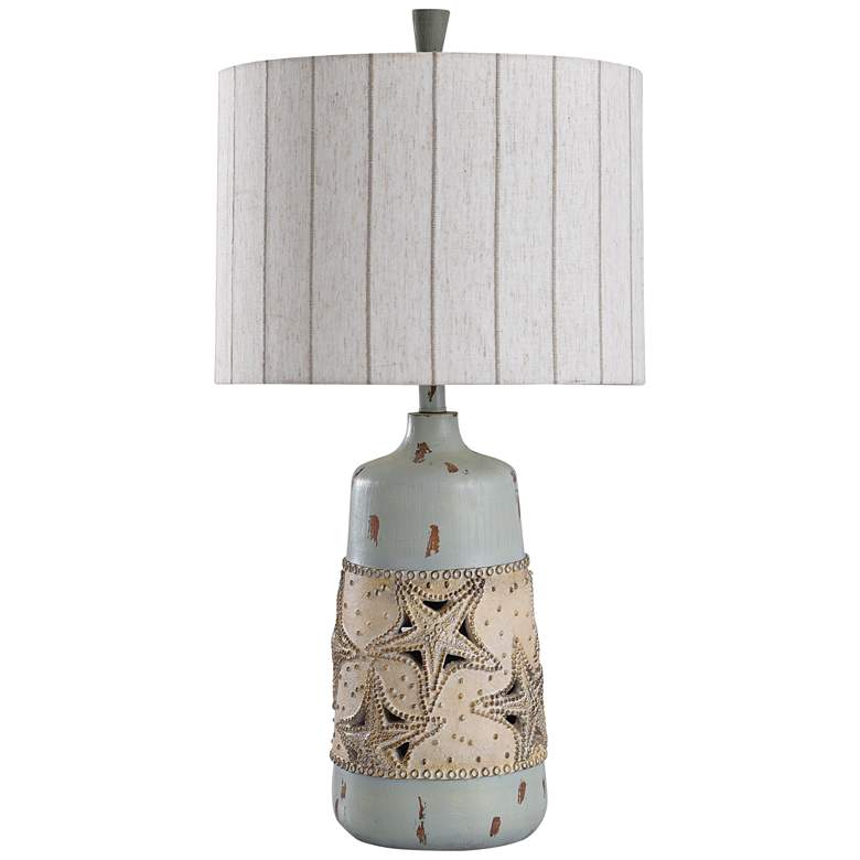 Image 1 Staybridge Starfish 31" Light Blue-Green and Cream Coastal Table Lamp