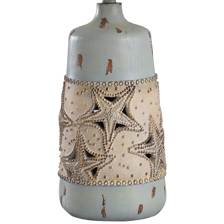 Image 3 Staybridge Starfish 31" Light Blue-Green and Cream Coastal Table Lamp more views
