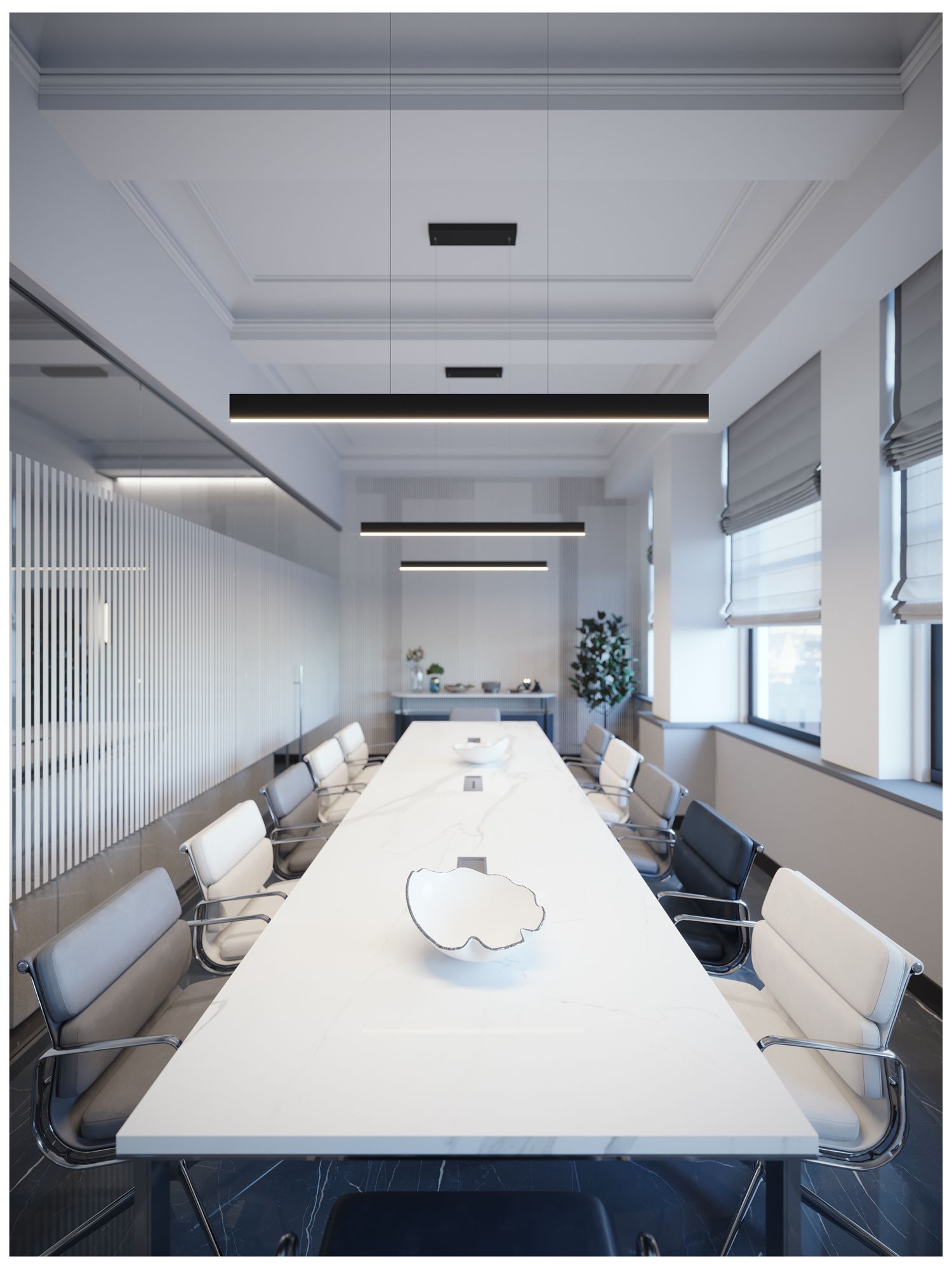 Image 6 Stealth 36" Wide Black LED Linear Pendant Light more views