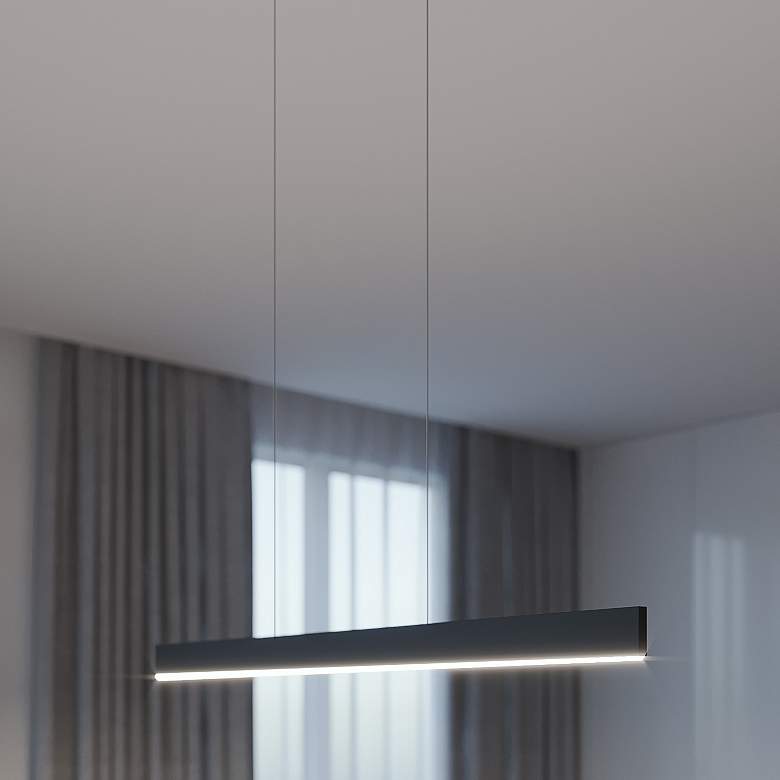 Image 2 Stealth 46" Wide Black LED Linear Pendant