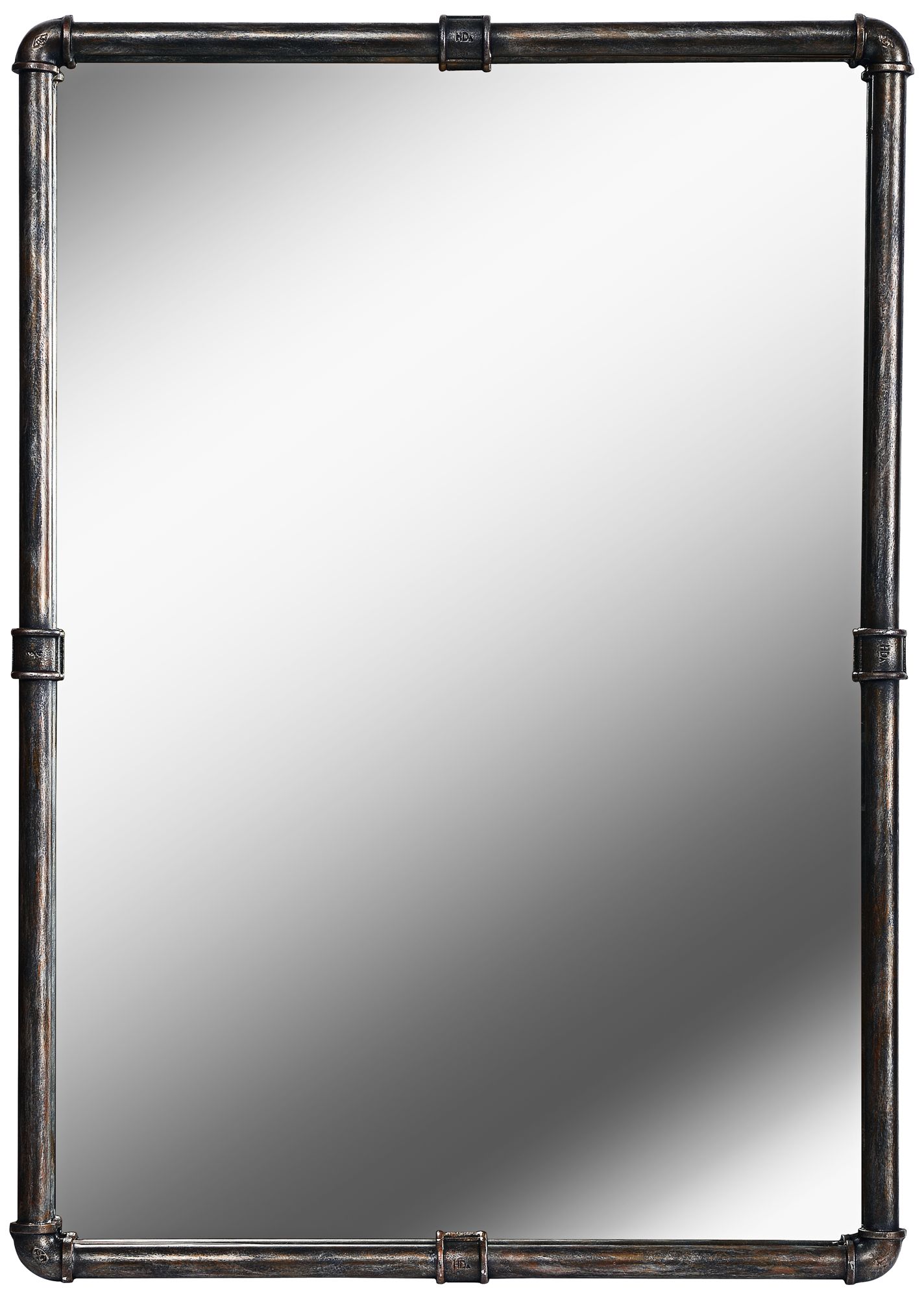 Steam Fitter Vintage Metal 26" x 37 1/4" Wall Mirror