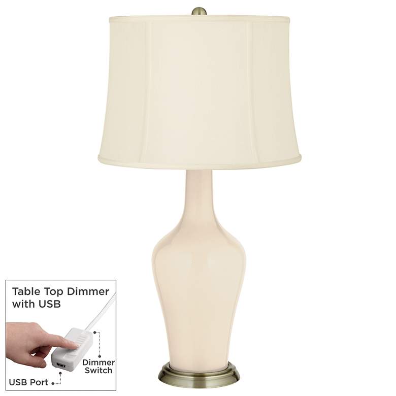 Image 1 Steamed Milk Anya Table Lamp with Dimmer
