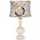 Steamed Milk Apothecary Table Lamp w/ Beige Floral Shade