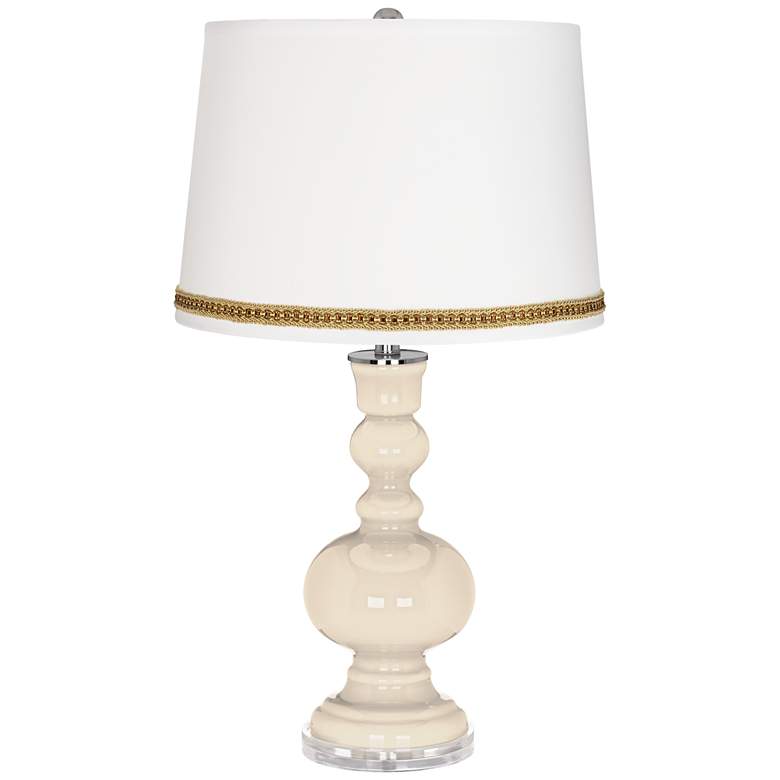 Image 1 Steamed Milk Apothecary Table Lamp with Braid Trim