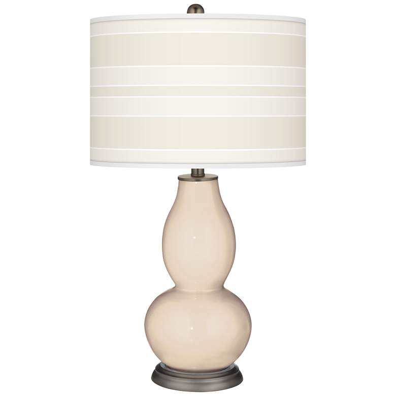 Image 1 Steamed Milk Bold Stripe Double Gourd Table Lamp