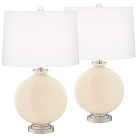 Image2 of Steamed Milk Carrie Table Lamp Set of 2 with Dimmers
