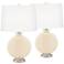 Steamed Milk Carrie Table Lamp Set of 2 with Dimmers