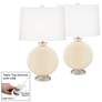 Steamed Milk Carrie Table Lamp Set of 2 with Dimmers