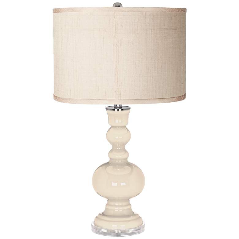 Image 1 Steamed Milk - Desert Sand Silk Shade Apothecary Table Lamp