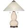 Steamed Milk Fulton Table Lamp with Fluted Glass Shade