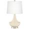 Steamed Milk Gillan Glass Table Lamp with Dimmer