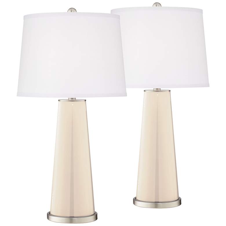 Image 2 Steamed Milk Leo Table Lamp Set of 2 with Dimmers