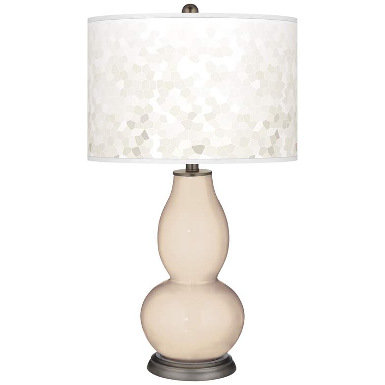 Image 1 Steamed Milk Mosaic Giclee Double Gourd Table Lamp