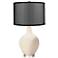 Steamed Milk Ovo Table Lamp with Organza Black Shade