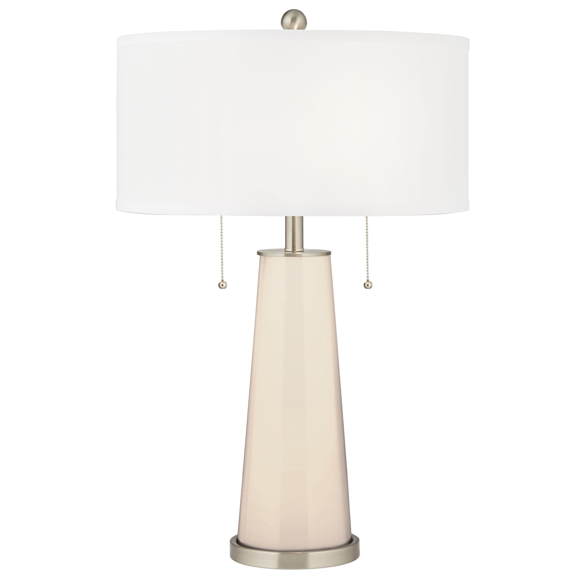 Steamed Milk Peggy Glass Table Lamp With Dimmer