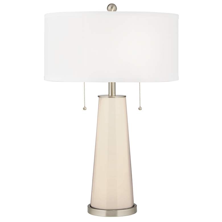 Image 2 Steamed Milk Peggy Glass Table Lamp With Dimmer