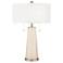 Steamed Milk Peggy Glass Table Lamp With Dimmer