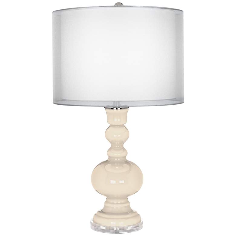 Image 1 Steamed Milk Sheer Double Shade Apothecary Table Lamp