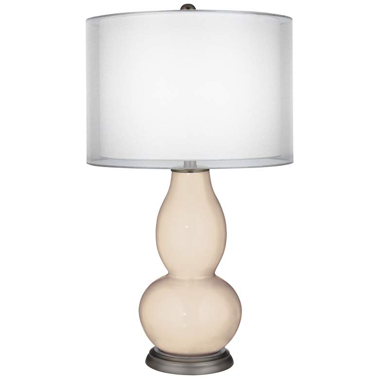 Image 1 Steamed Milk Sheer Double Shade Double Gourd Table Lamp