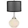 Steamed Milk Spencer Table Lamp with Organza Black Shade
