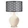 Steamed Milk Toby Table Lamp With Black Metal Shade