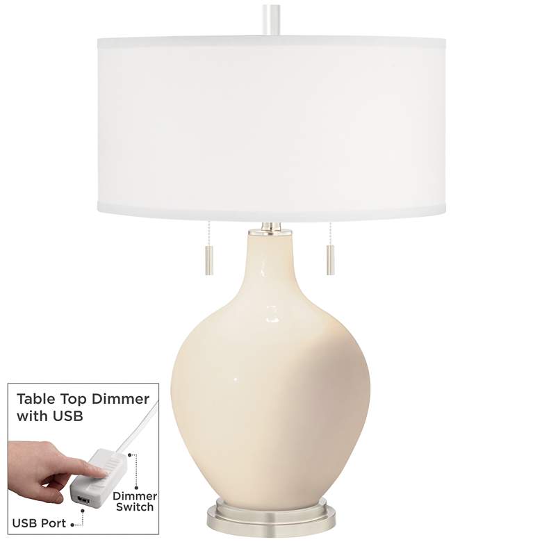 Image 1 Steamed Milk Toby Table Lamp with Dimmer