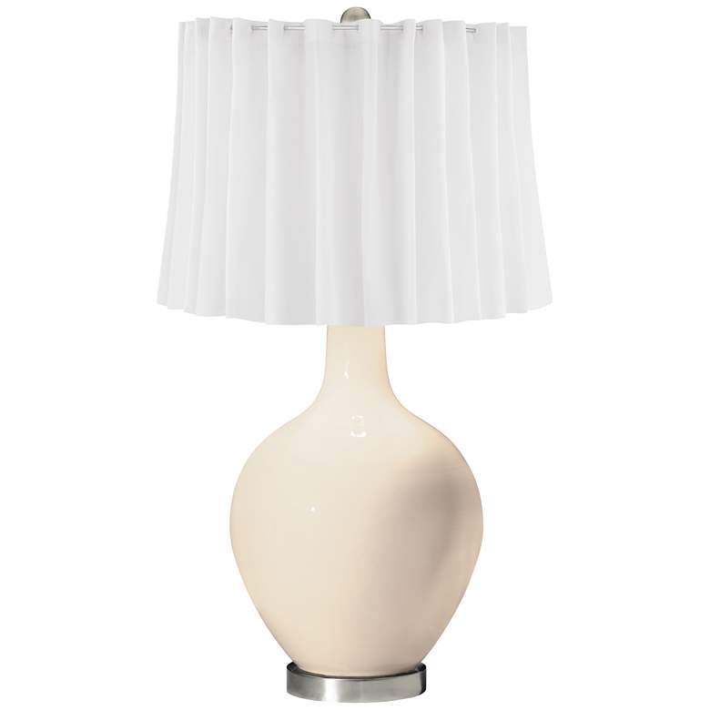Image 1 Steamed Milk White Curtain Ovo Table Lamp