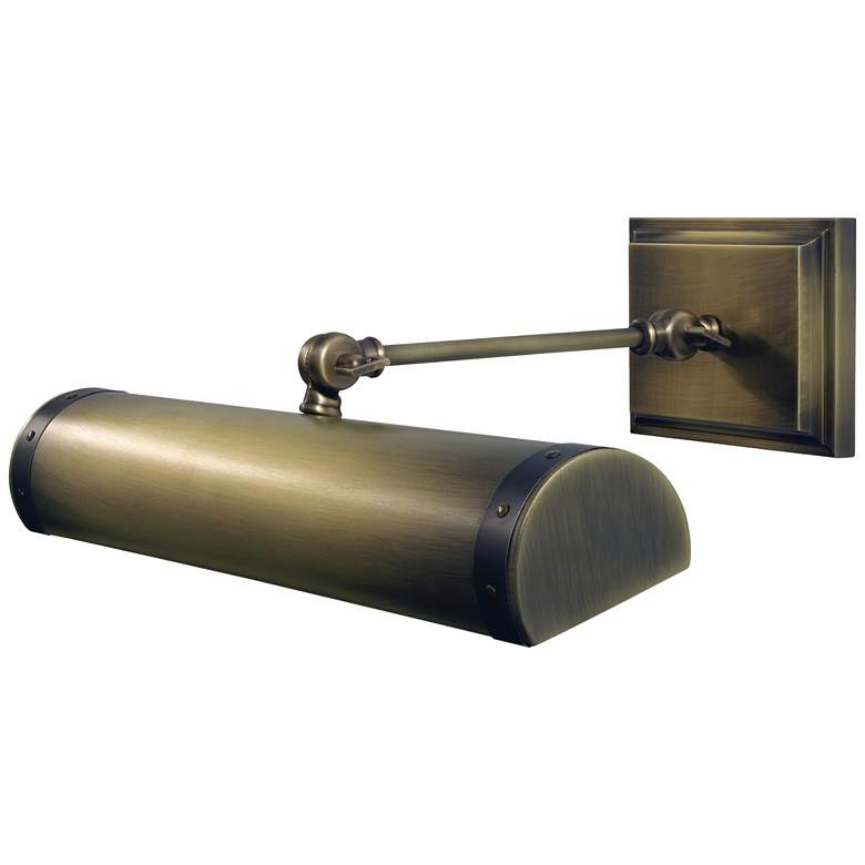 Image 1 Steamer 16" Wide Antique Brass Direct Wire LED Picture Light