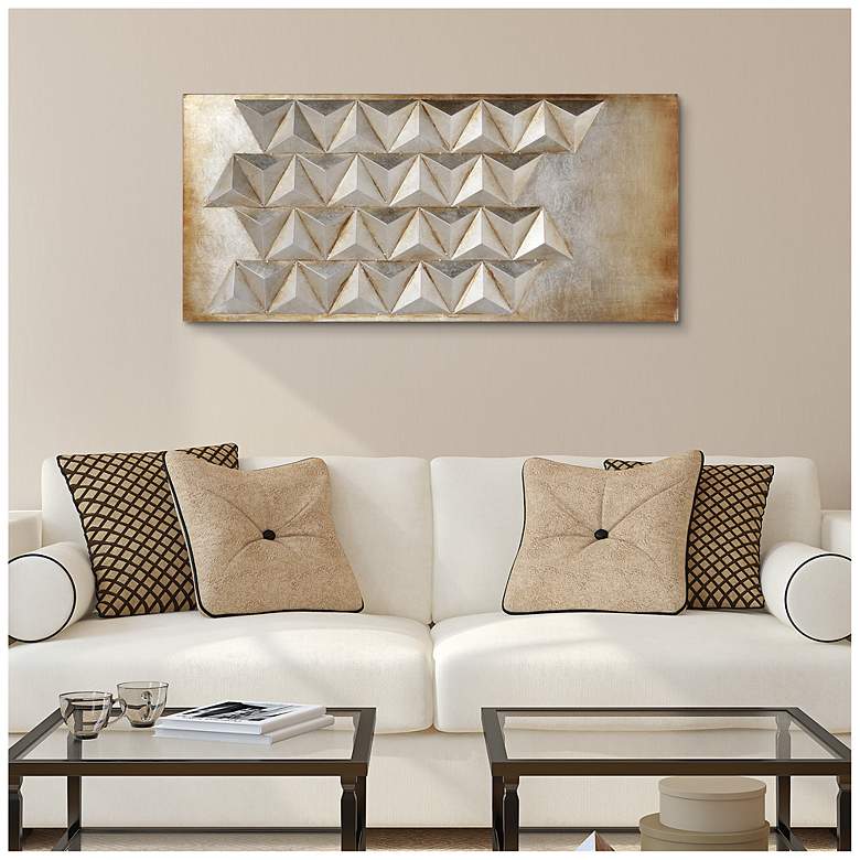 Image 3 Steel 2" Mixed Media Iron Hand Painted Dimensional Wall Art more views