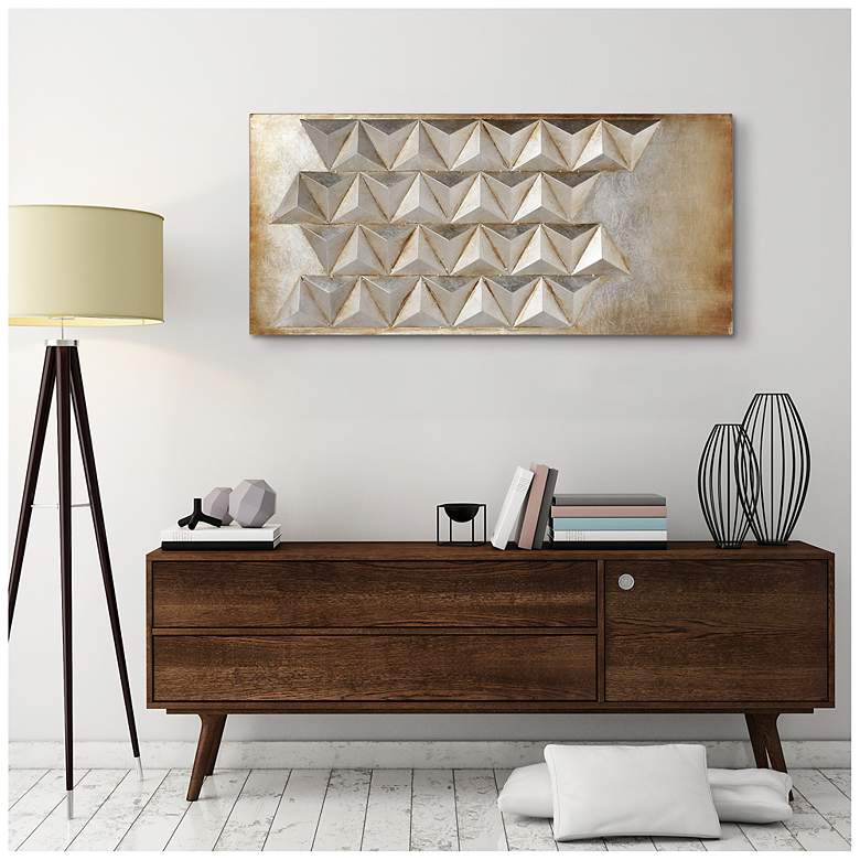 Image 4 Steel 2" Mixed Media Iron Hand Painted Dimensional Wall Art more views