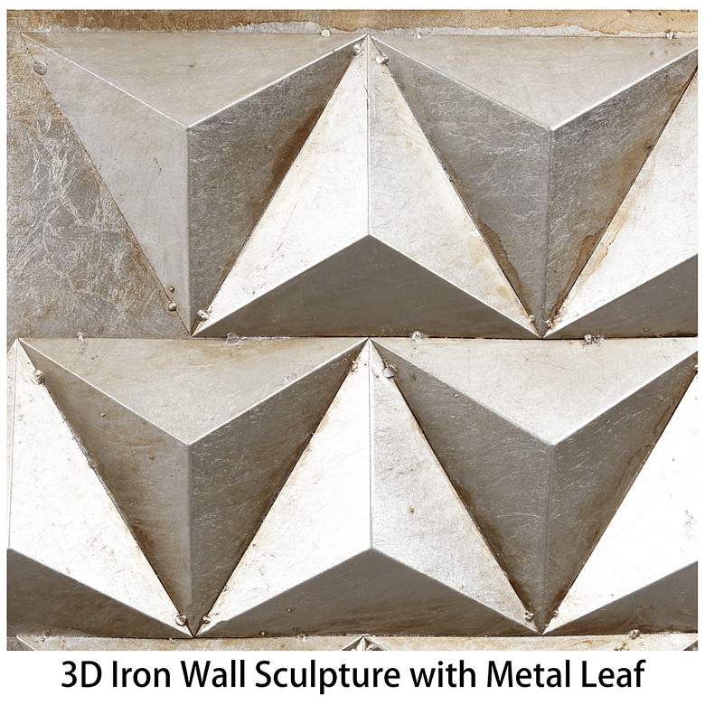 Image 6 Steel 2" Mixed Media Iron Hand Painted Dimensional Wall Art more views