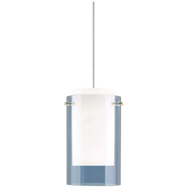 Image 1 Steel Blue Echo Nickel Visual Comfort and Co. Mini Pendant