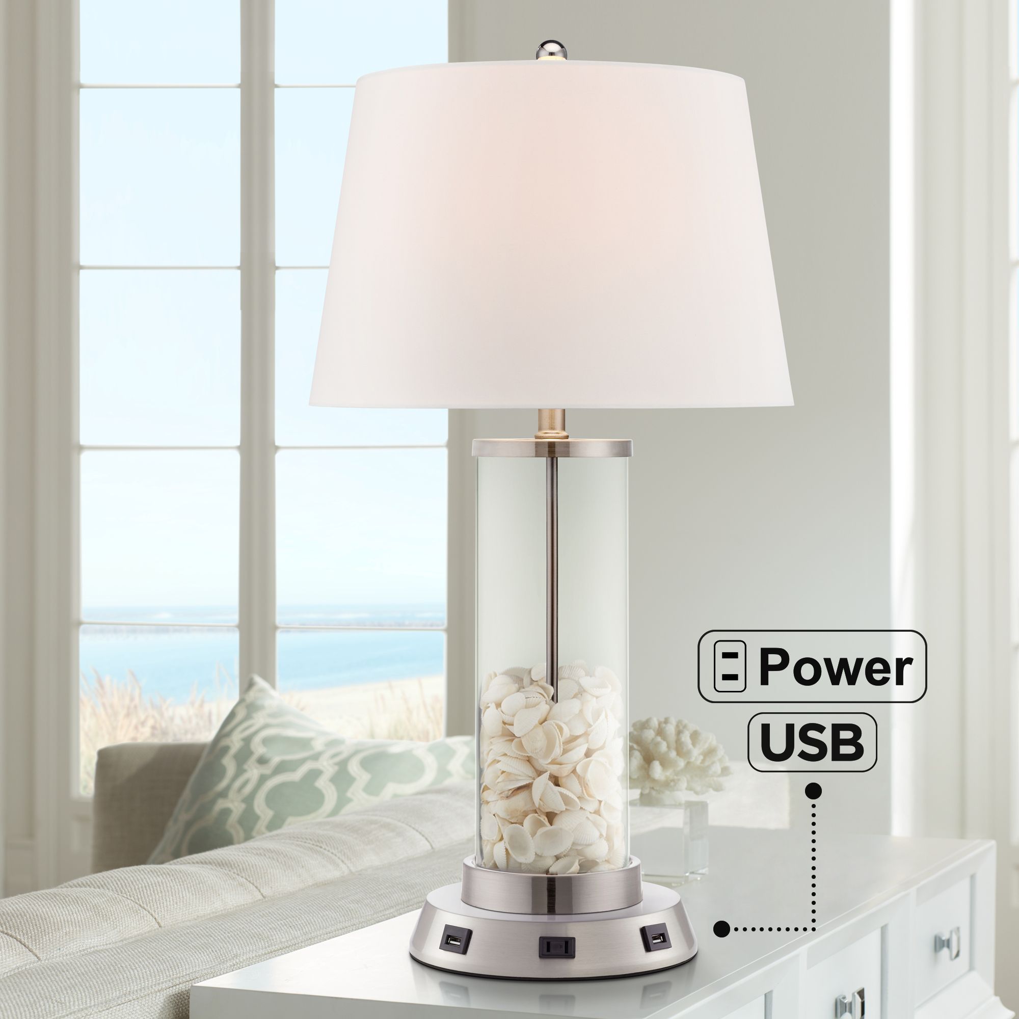 glass table lamp stand