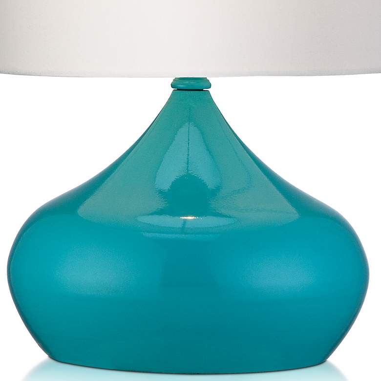 Image 4 Steel Droplet 14 3/4 inchH Teal Blue Small Accent Lamps Set of 2 more views