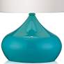 Steel Droplet 14 3/4"H Teal Blue Small Accent Lamps Set of 2