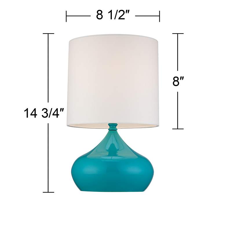 Steel Droplet 14 3/4&quot;H Teal Blue Small Accent Lamps Set of 2 more views