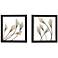 Steel Screenlily 22" High LED Wall Art Set of 2