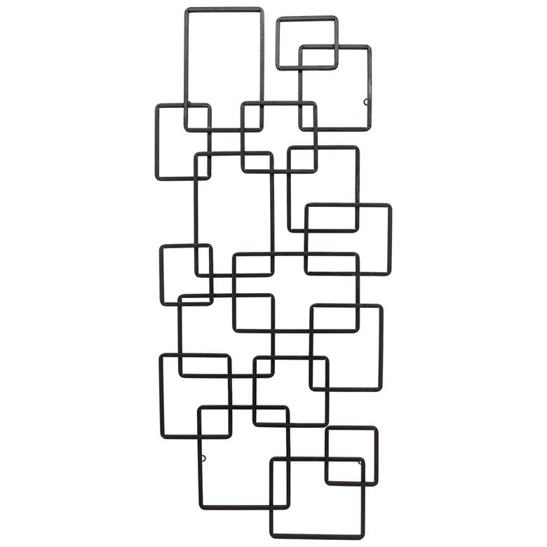 Image 1 Steel Squares Wall Decor Black