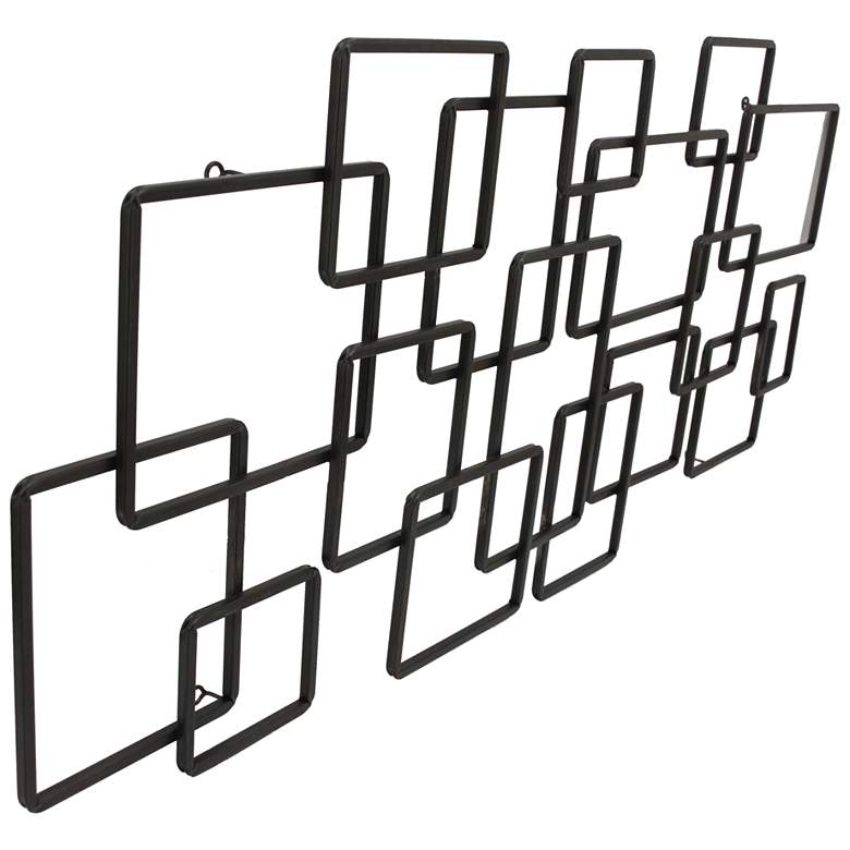 Image 2 Steel Squares Wall Decor Black more views