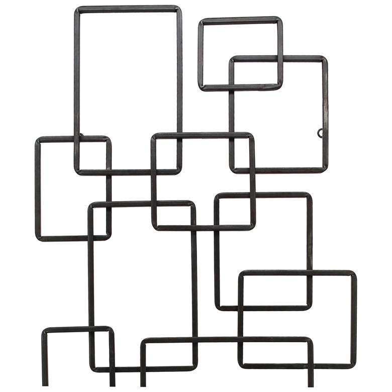 Image 3 Steel Squares Wall Decor Black more views