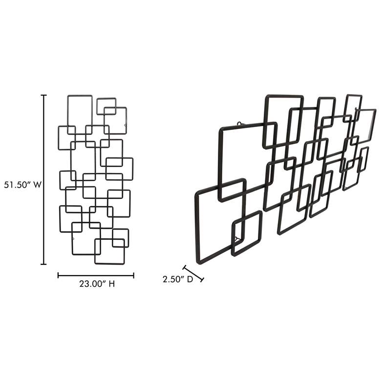 Image 5 Steel Squares Wall Decor Black more views