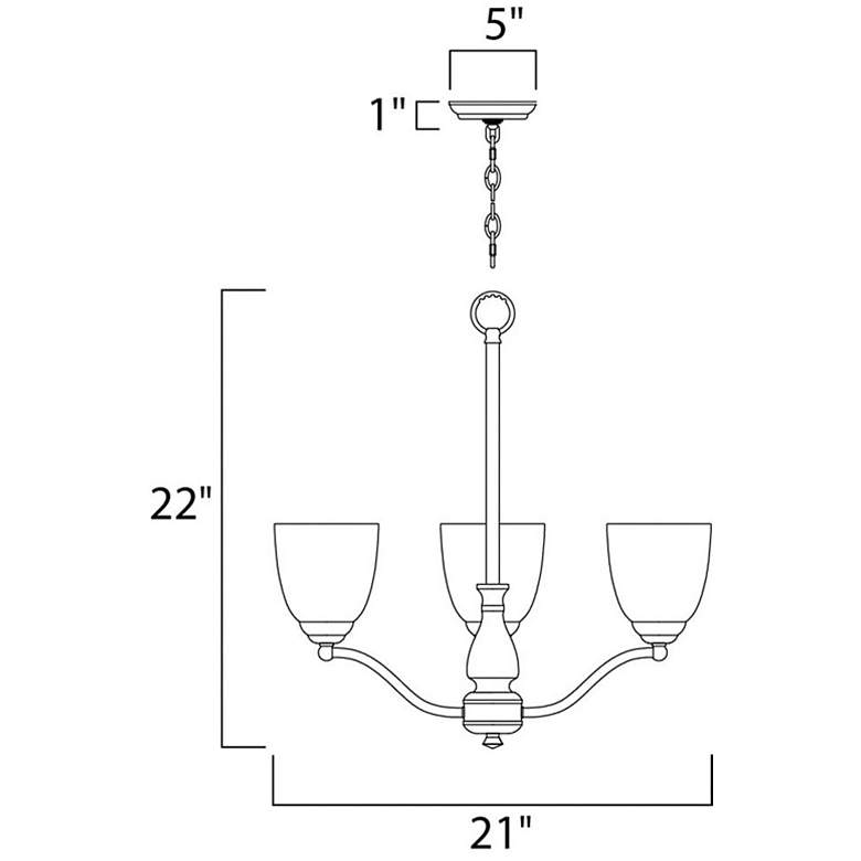 Image 2 Stefan 3-Light 21" Wide Oil Rubbed Bronze Chandelier more views