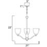 2_Stefan 3-Light 21" Wide Oil Rubbed Bronze Chandelier more views