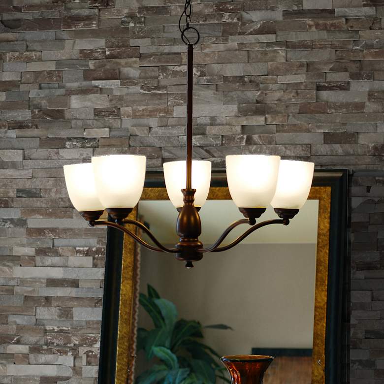Image 2 Stefan 5-Light 25" Wide Oil Rubbed Bronze Chandelier