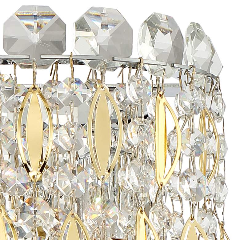Stefania 11&quot; High Gold and Crystal 2-Light Wall Sconce more views