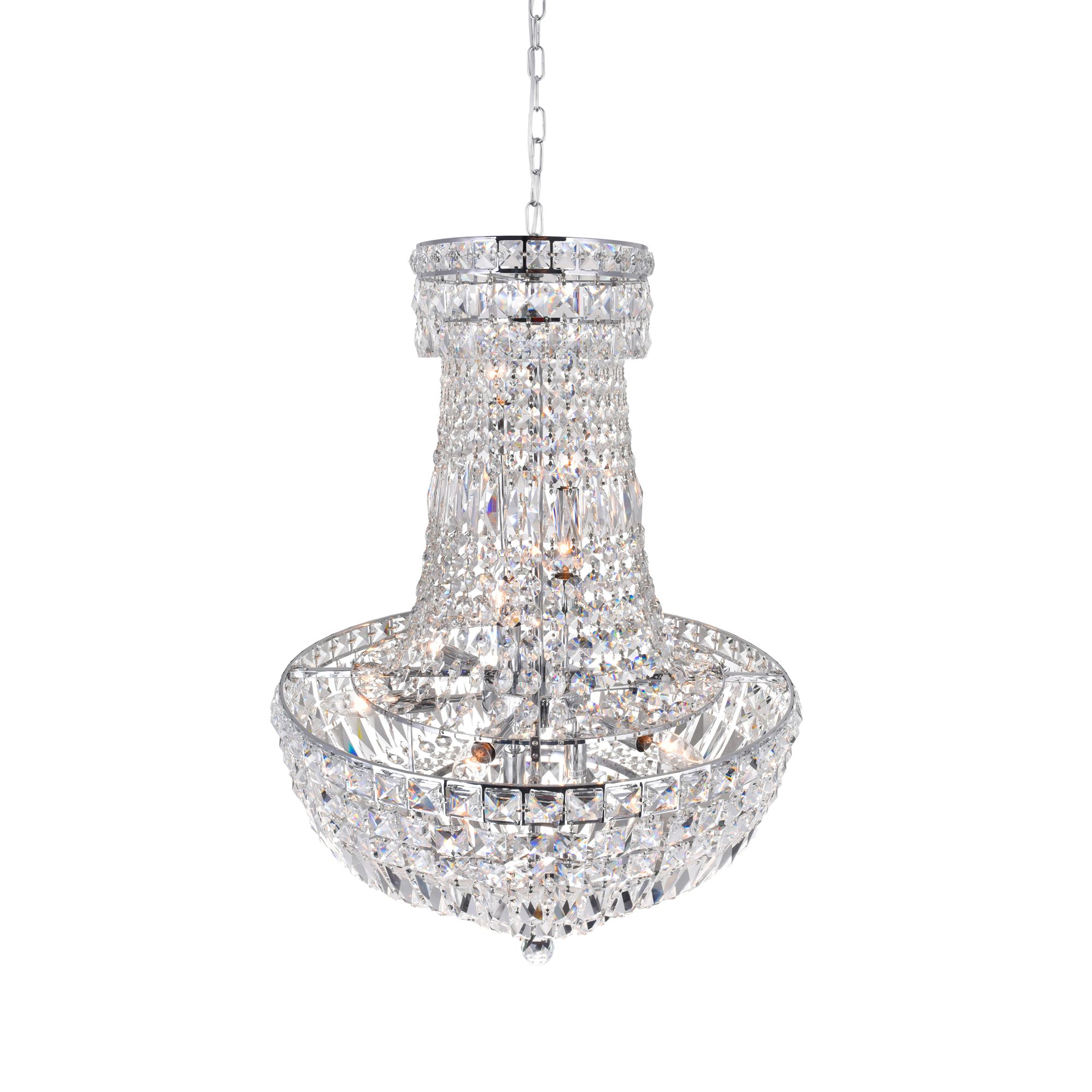 Image 2 Stefania 13 Light Down Chandelier With Chrome Finish more views