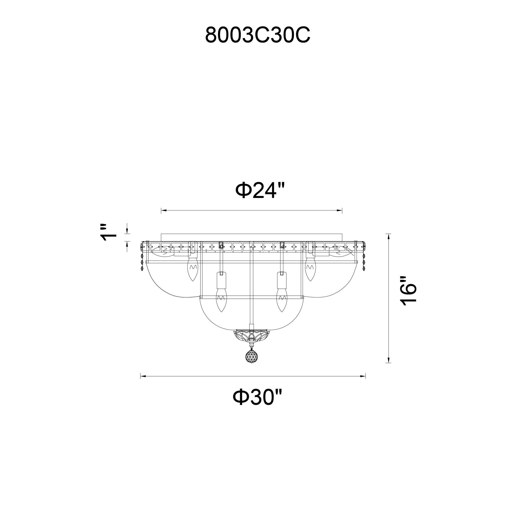 Image 6 Stefania 16 Light Chrome Flush Mount more views