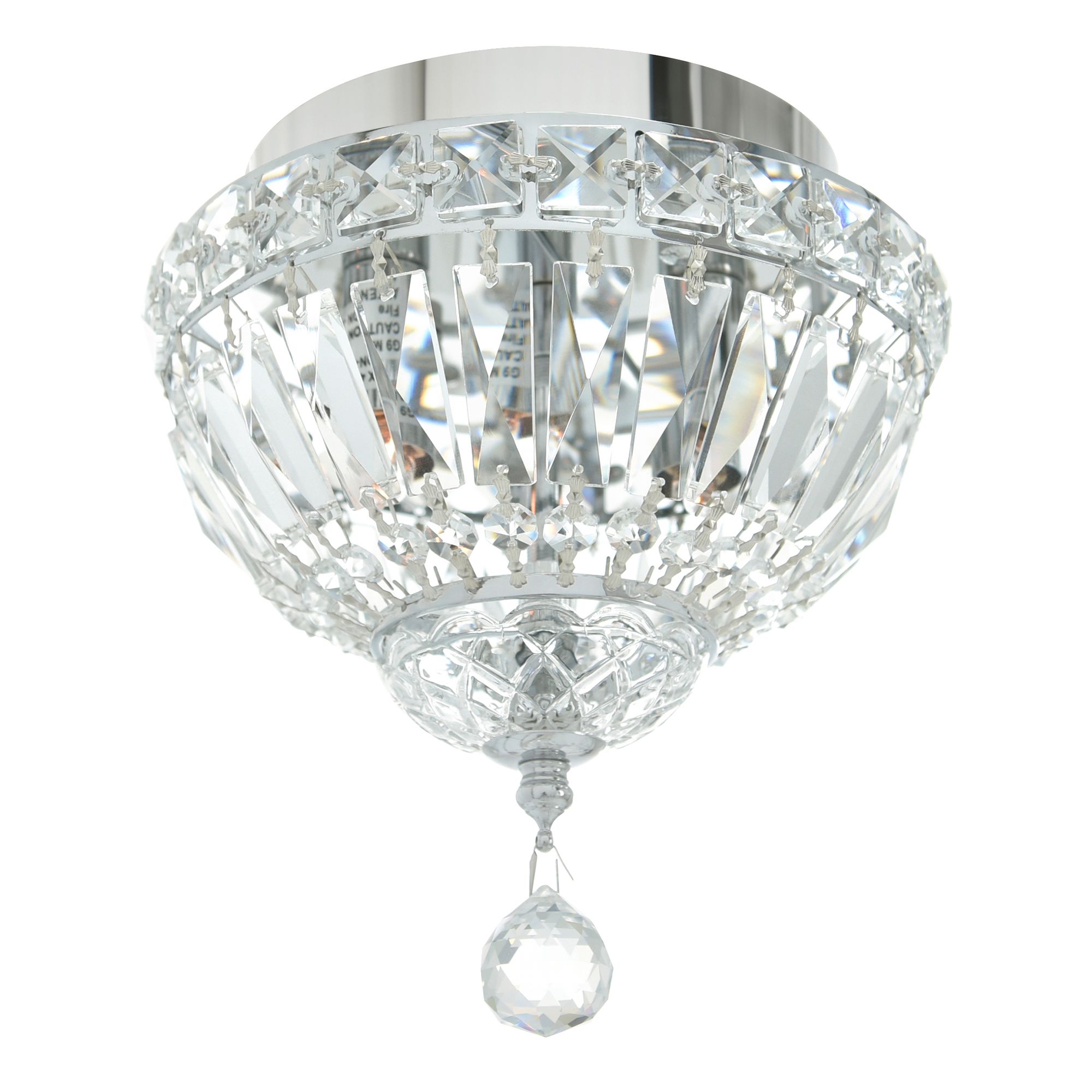 Image 2 Stefania 2 Light Bowl Flush Mount With Chrome Finish more views