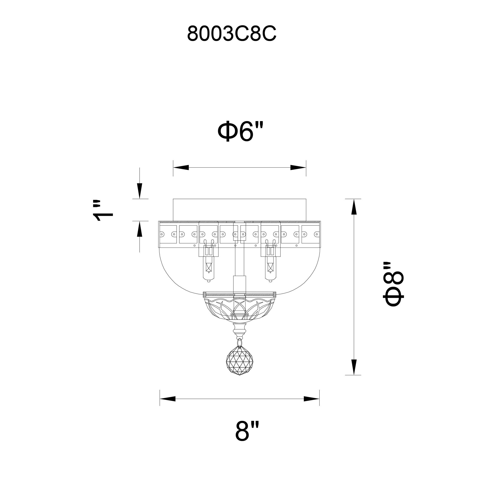 Image 6 Stefania 2 Light Chrome Flush Mount more views
