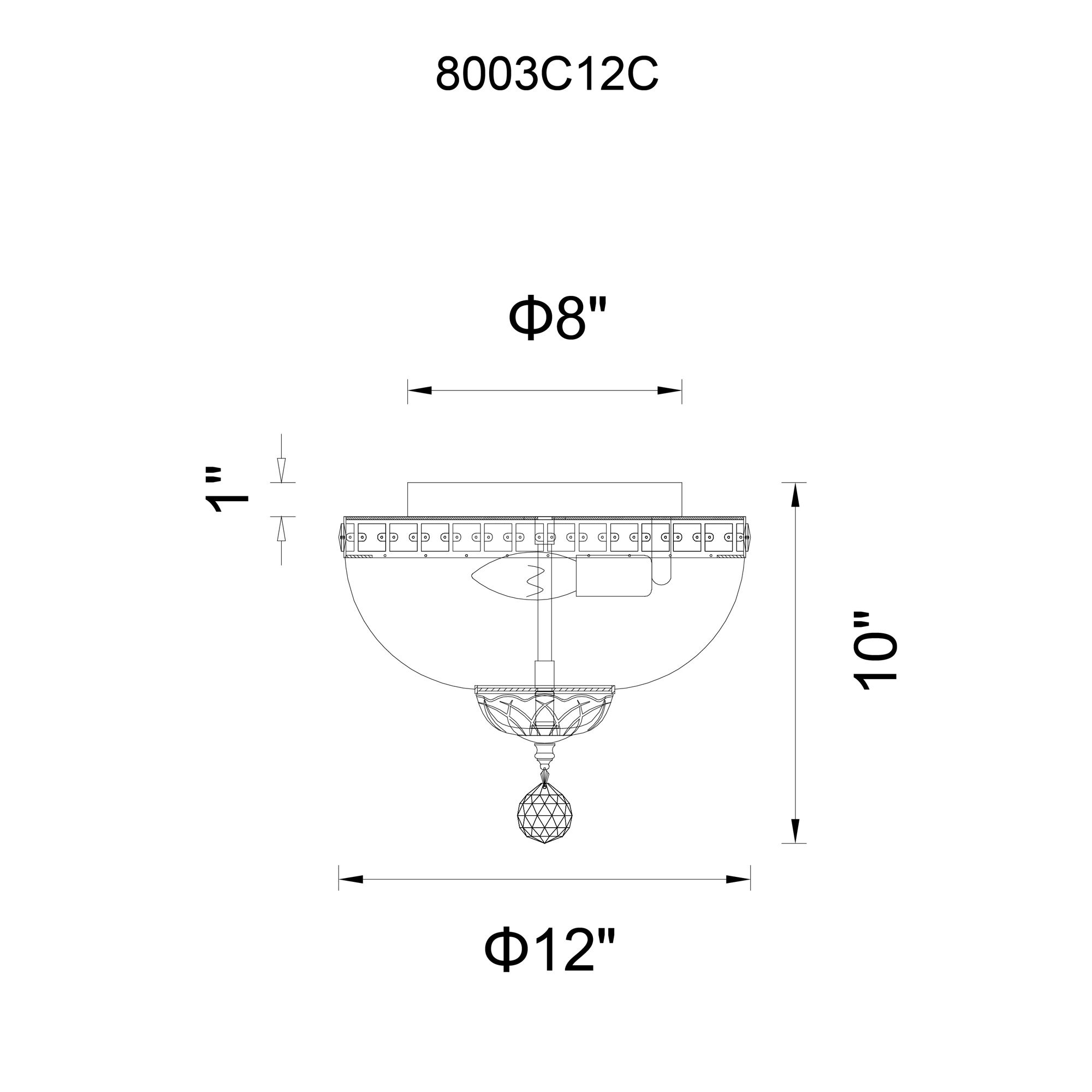 Image 6 Stefania 3 Light Chrome Flush Mount more views